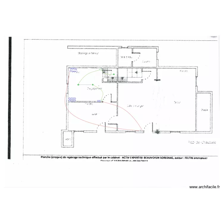 Plan elec salle RDC. Plan de Plan elec salle RDC. Plan de