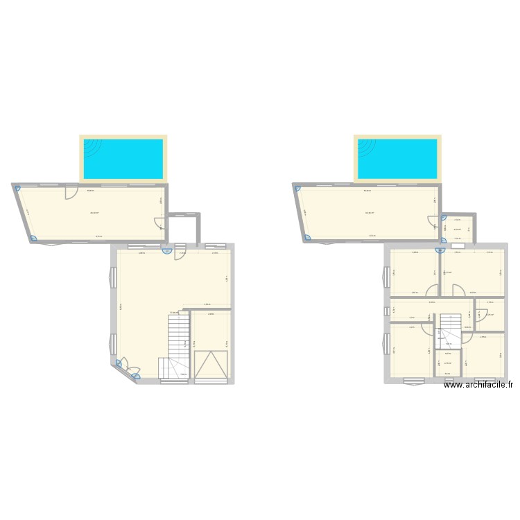 1er étage. Plan de 8 pièces et 239 m2