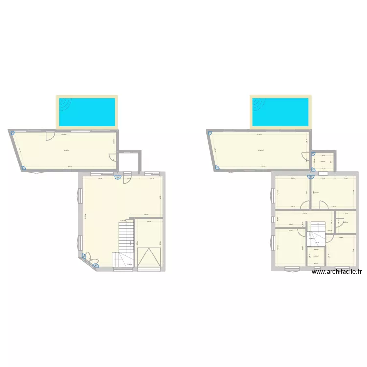 1er &eacute;tage. Plan de 8 pièces et 239 m²