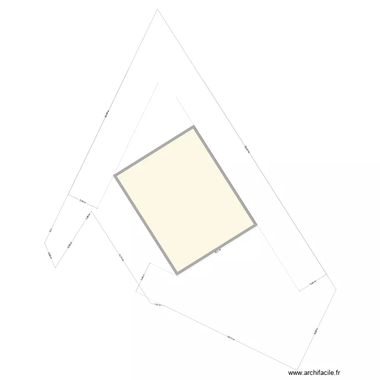 Elveren plan de masse. Plan de 1  et 118 m²