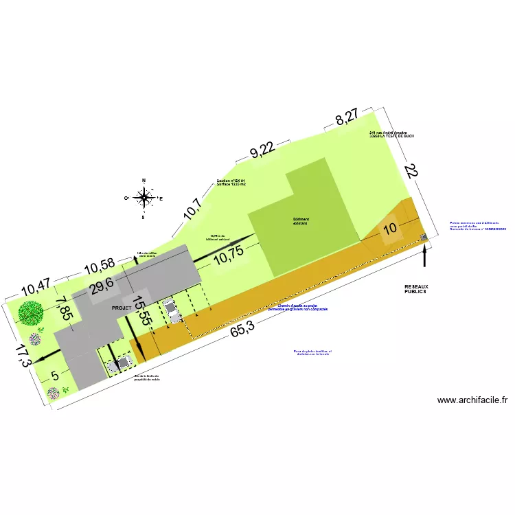 PCMI 2 : Plan de masse BUREAU. Plan de 