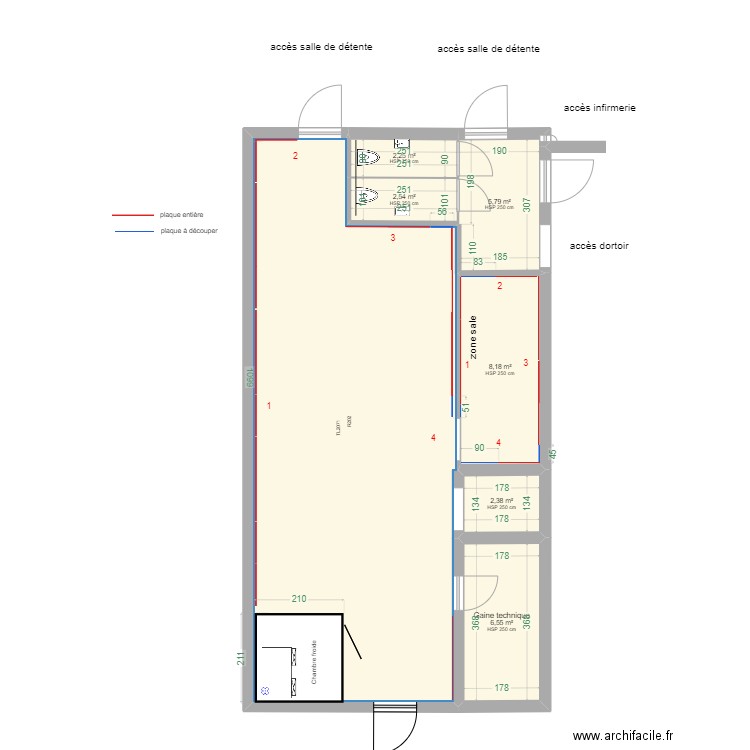 Raal Rez droite - plaque inox. Plan de 0 pièce et 0 m2