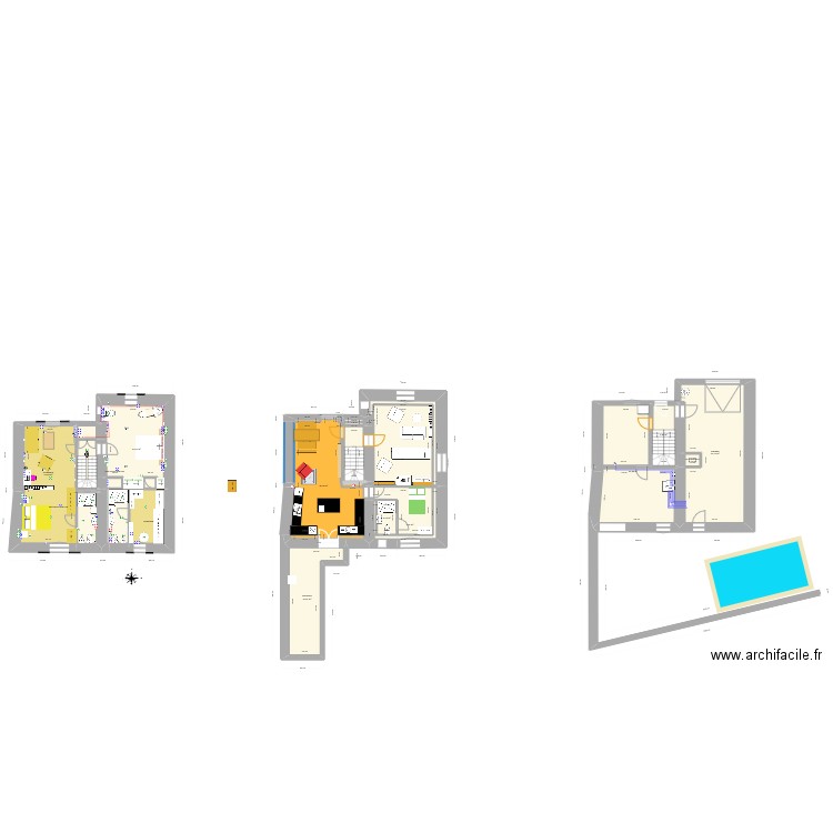 Kitchen layout. Plan de 20 pièces et 271 m2