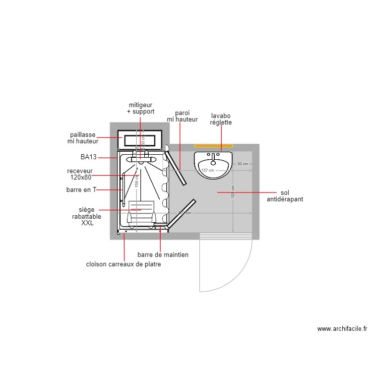 henry. Plan de 1 pièce et 3 m2