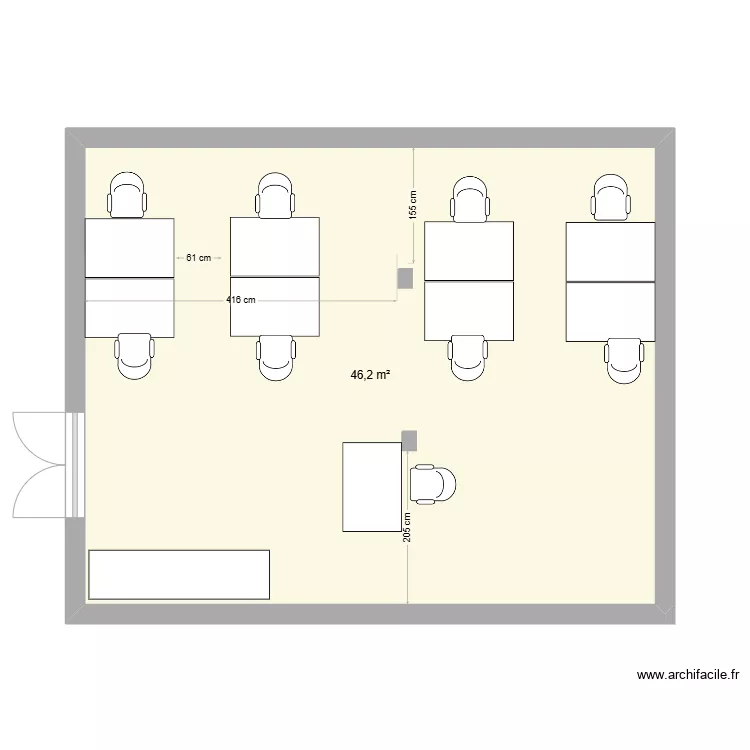 Salle Accueil LPA. Plan de 
