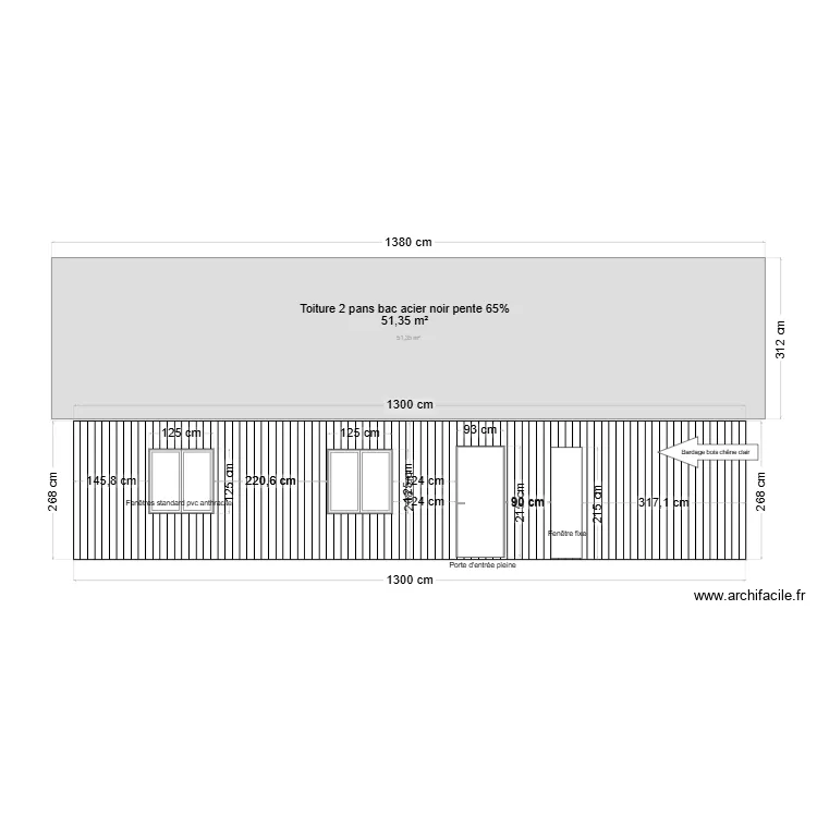 Fa&ccedil;ade ouest. Plan de 