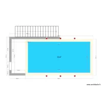 plan piscine et escalier