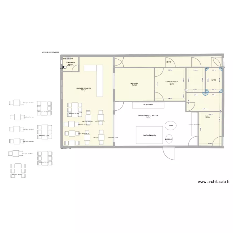 plan final atrium &agrave; valider. Plan de 8  et 216 m²
