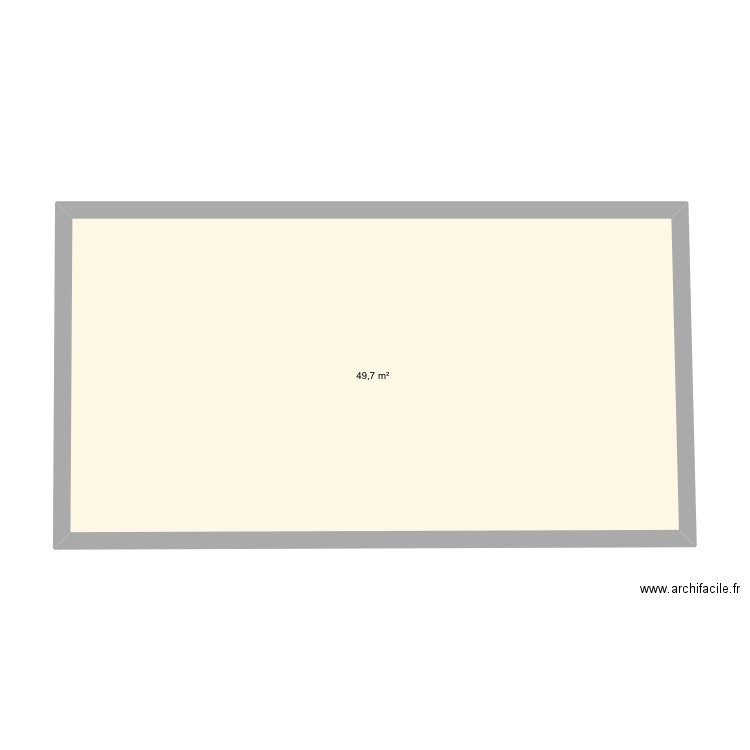 Extension chalet. Plan de 1 pièce et 50 m2