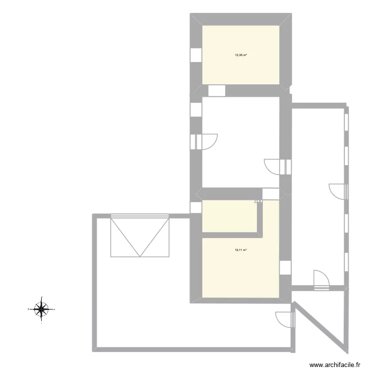 guillaume garage. Plan de 3  et 50 m²