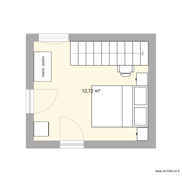Saint Alexandre Dépendance. Plan de 1 pièce et 13 m2