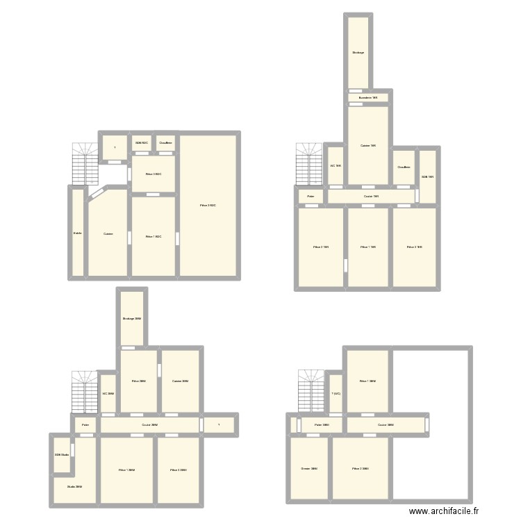 ARDES. Plan de 37 pièces et 300 m2