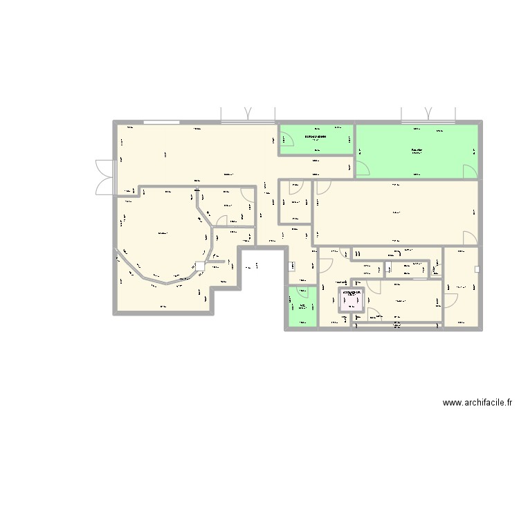 Laval-v6. Plan de 16 pièces et 284 m2