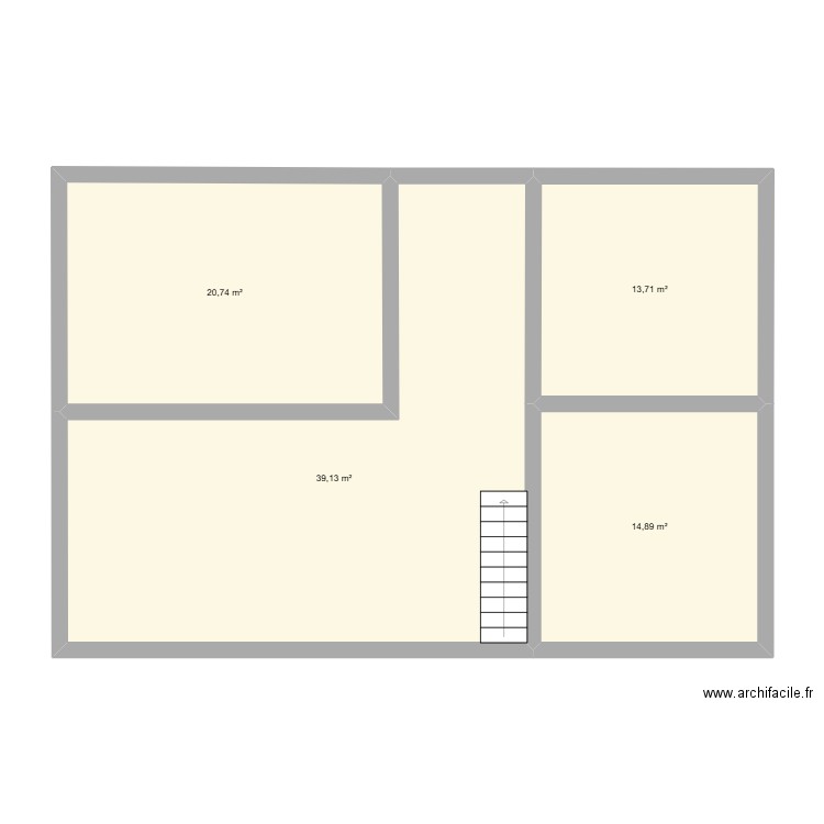Étage 3. Plan de 4 pièces et 88 m2