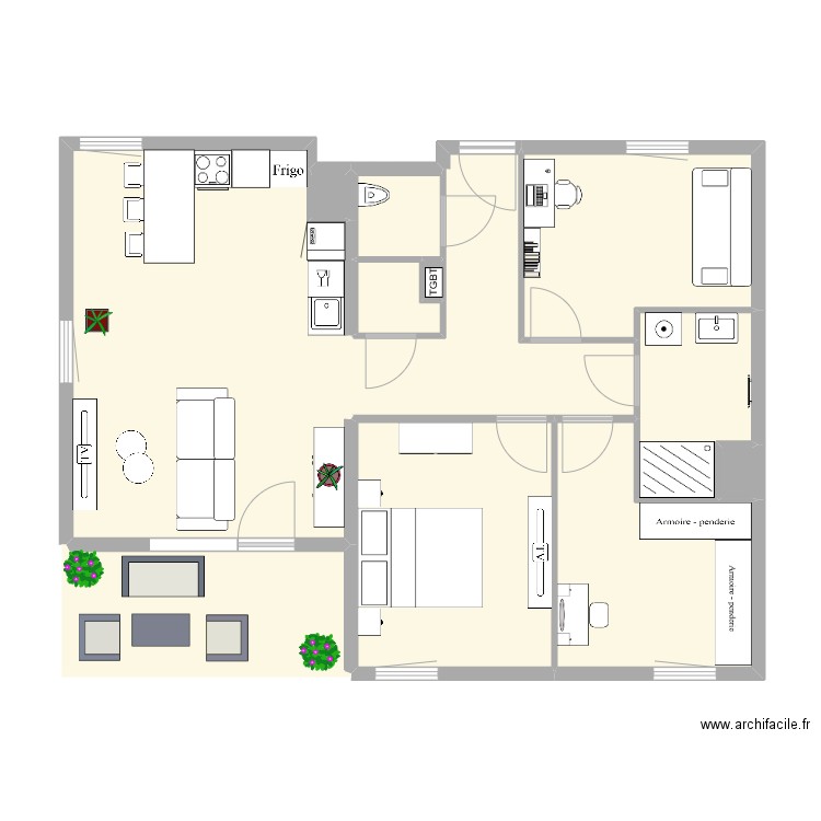 Appartement F4 lot 6 Le Clos des Vignes à Hésingue. Plan de 12 pièces et 84 m2