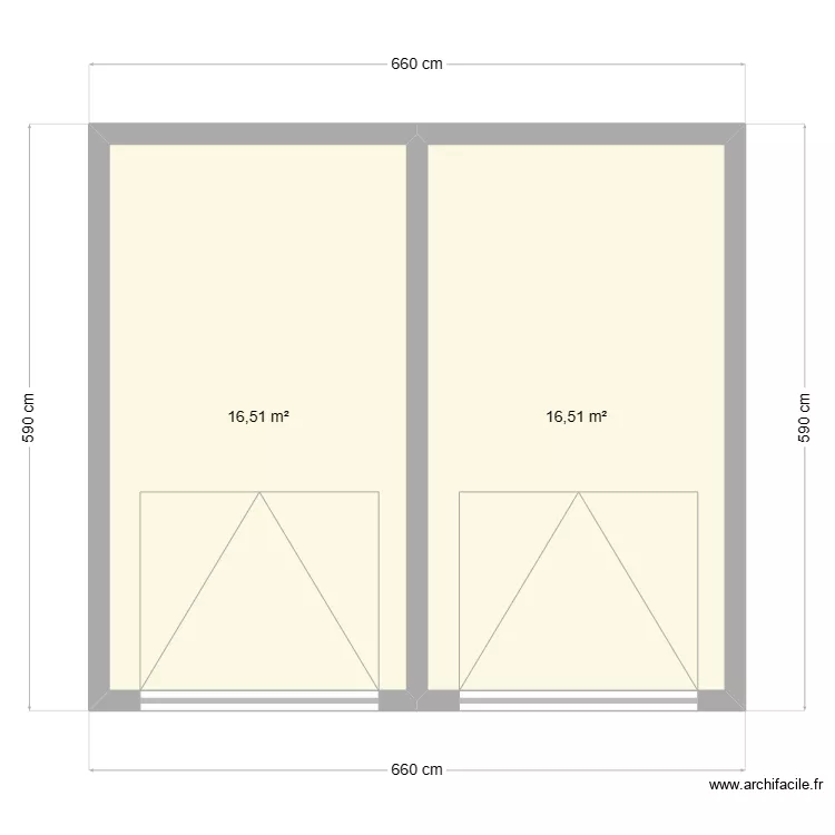 Double garage parcelle gsa. Plan de 
