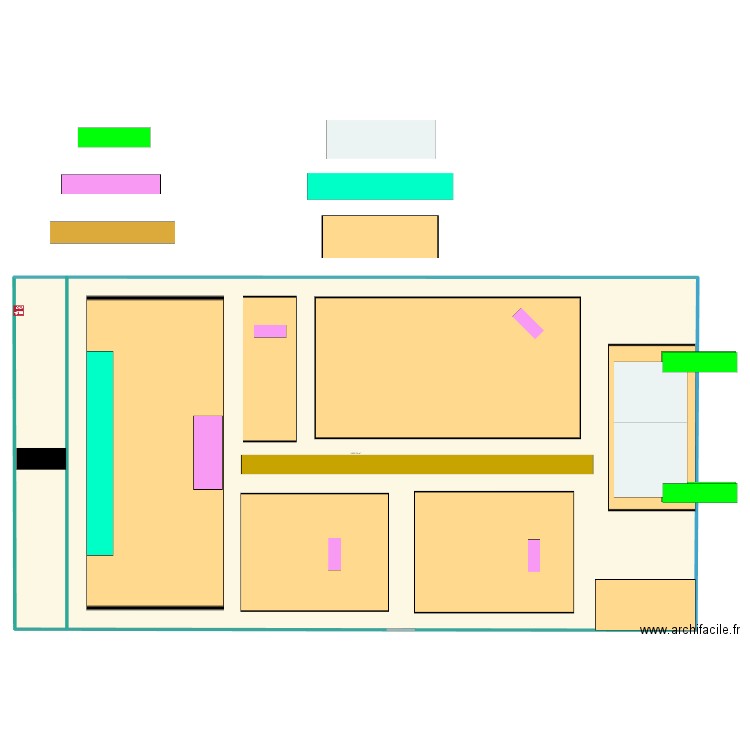 PLAN MAGASIN CASINO. Plan de 1 pièce et 1401 m2