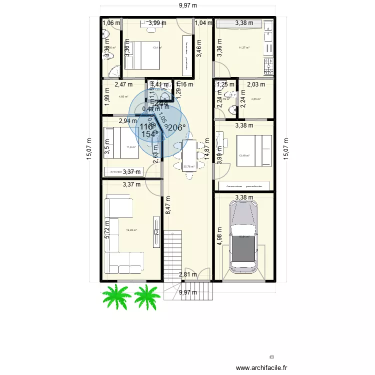 PLAN MAISON MARIAMA. Plan de 12  et 139 m²