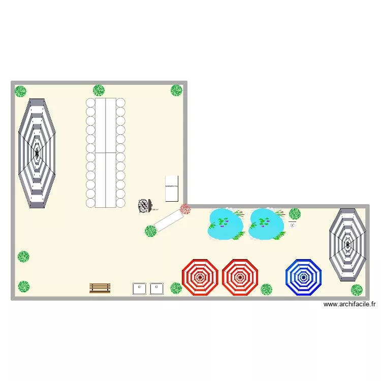 RDL 2026. Plan de 1  et 308 m²