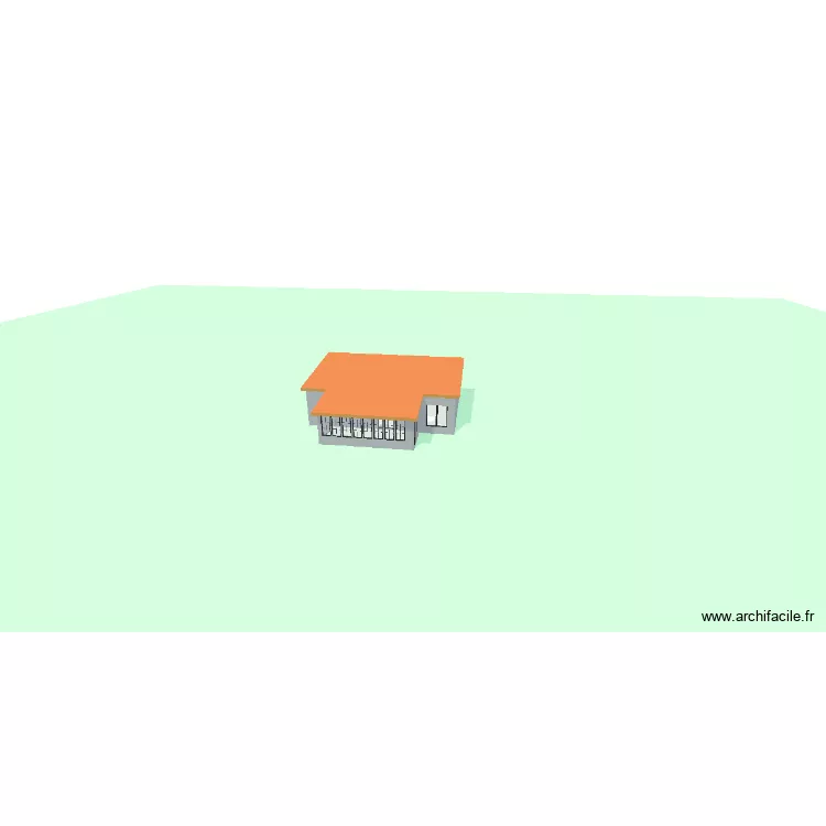 chalet. Plan de 5  et 65 m²