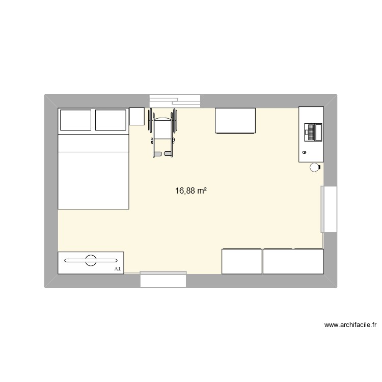 chambre. Plan de 0 pièce et 0 m2