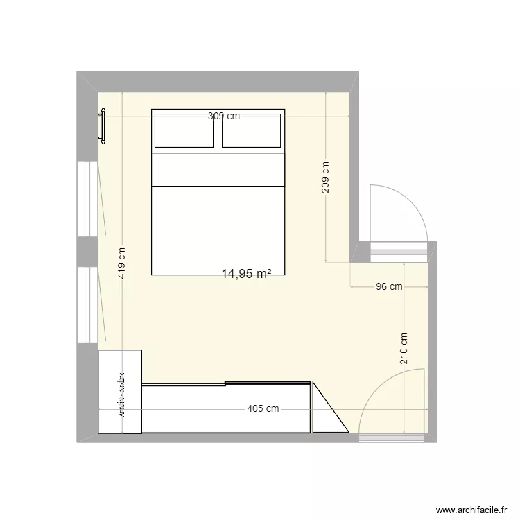 Chambre. Plan de 