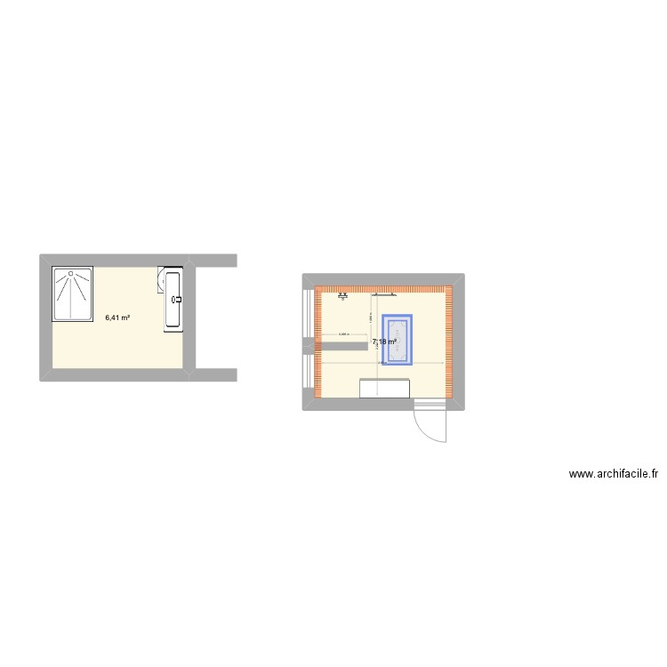 Colin SDB. Plan de 2 pièces et 14 m2