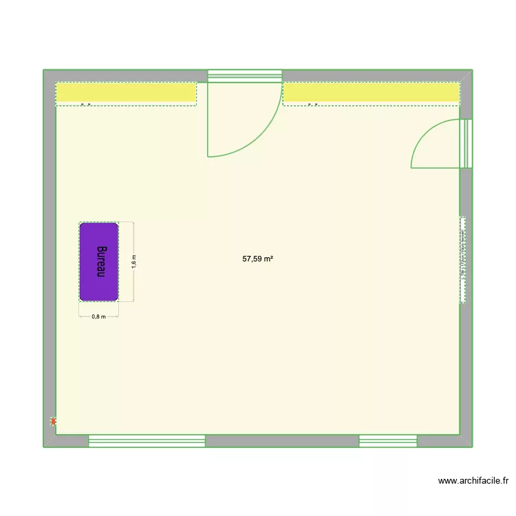 P4 Bissot. Plan de 1 Pièce et 58 m² P4 Bissot. Plan de 1 Pièce et 58 m²