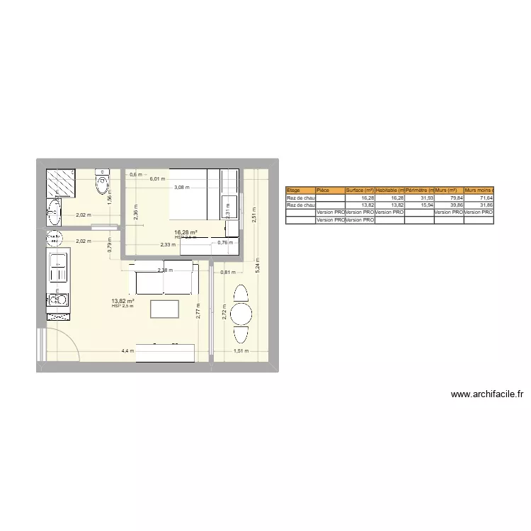 STUDIO RES. CORIANDRE PROJET TRAVAUX. Plan de STUDIO RES. CORIANDRE PROJET TRAVAUX. Plan de