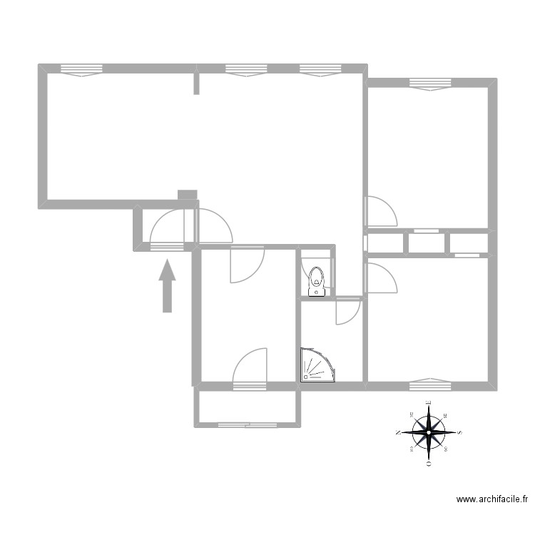 Giangrasso. Plan de 11 pièces et 60 m2