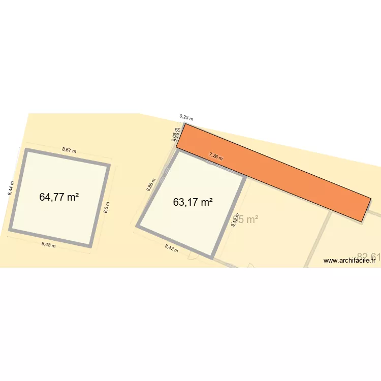 la for&ecirc;t. Plan de 6  et 467 m²