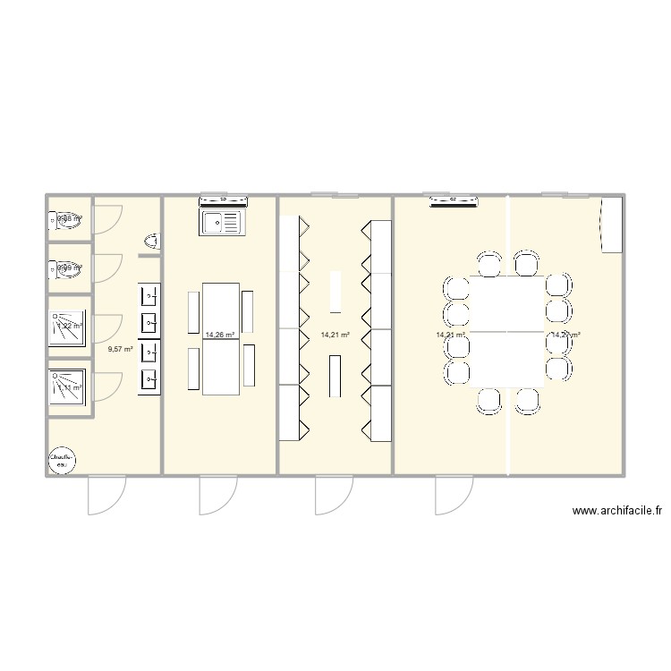 SEEM CHANTIER GIRONDIN - LYON 7. Plan de 9 pièces et 71 m2