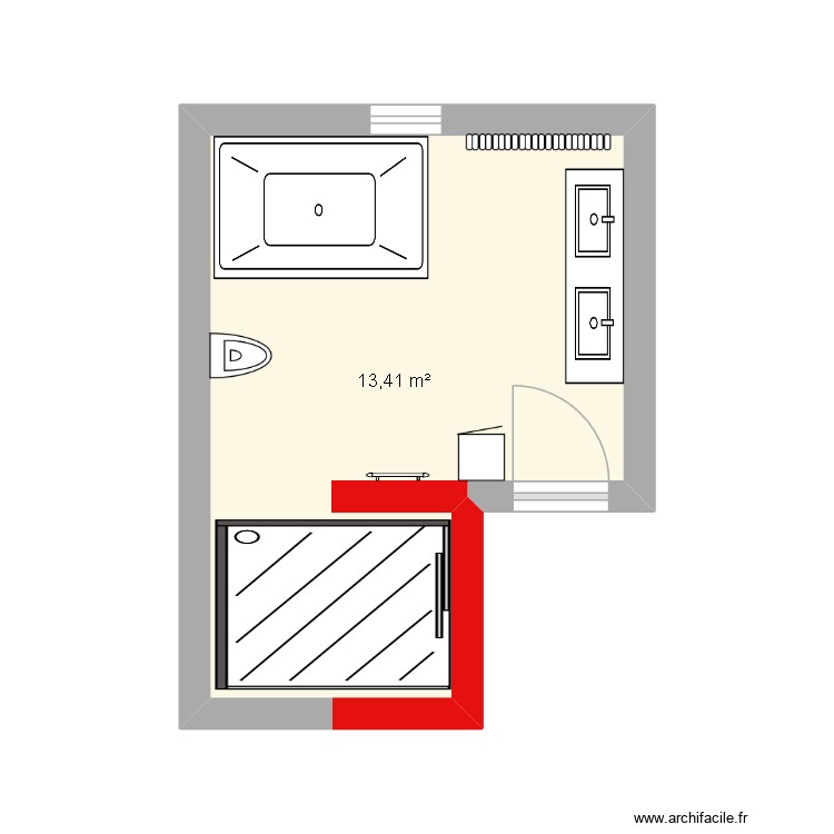 Salle de bain. Plan de 0 pièce et 0 m2