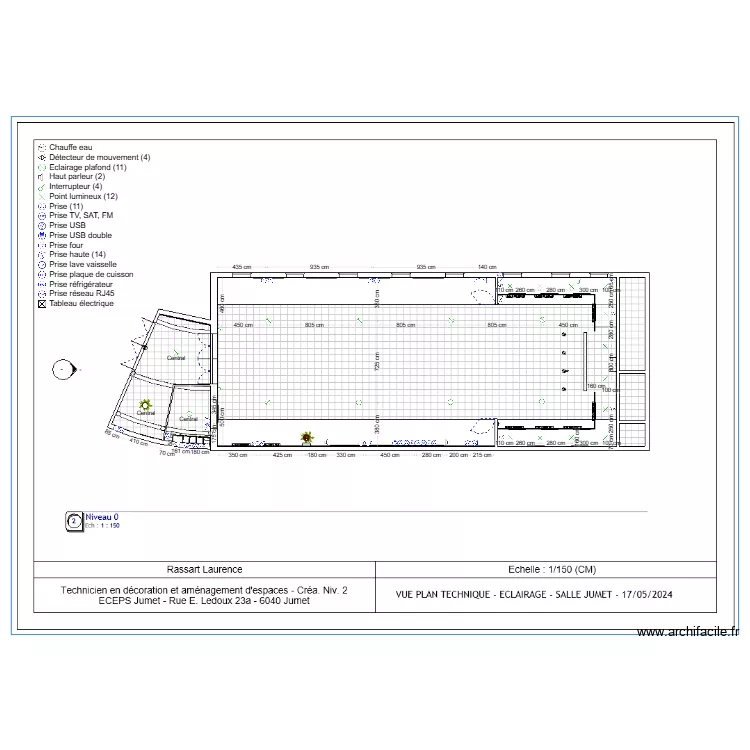 Electricit&eacute; ECEPS Jumet. Plan de 