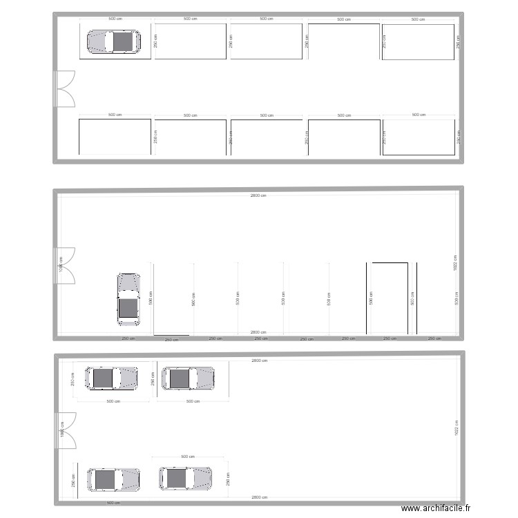 Garage_stationnement. Plan de 3 pièces et 846 m2