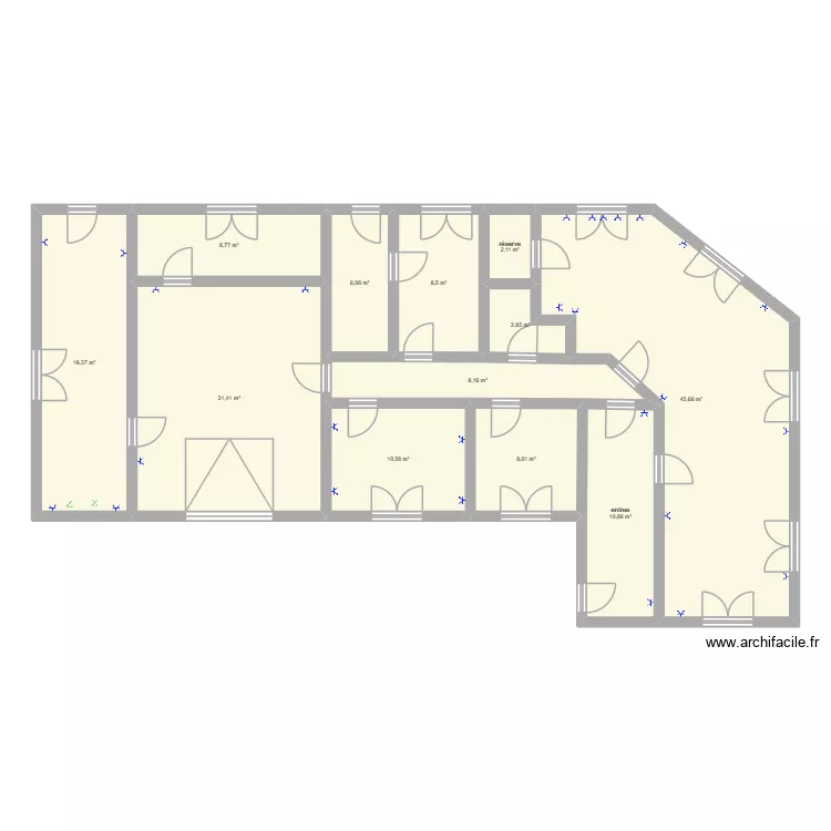 eexercice 1. Plan de 12 pièces et 162 m²