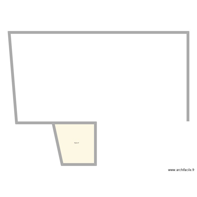 OLERON. Plan de 1 pièce et 17 m2