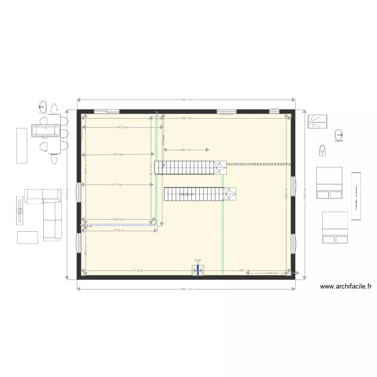 giettaz 5r1. Plan de 20  et 510 m²
