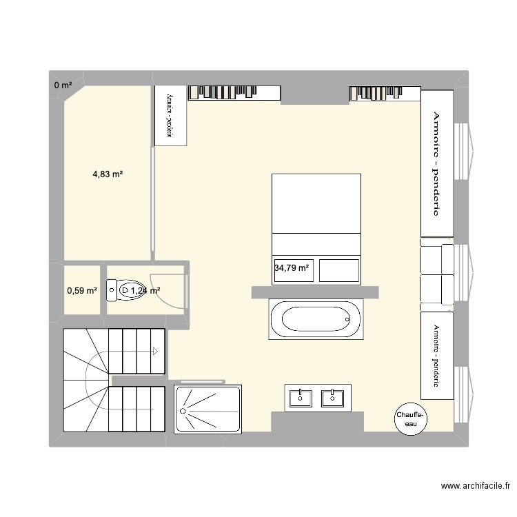 Felix Etage Final 8. Plan de 5 pièces et 41 m2