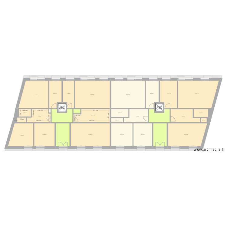 GABRIEL PERI MONTROUGE. Plan de 237 pièces et 2335 m2