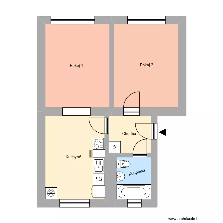 Sportovní 2172, byt 1. Plan de 10 et 170 m² Sportovní 2172, byt 1. Plan de 10 et 170 m²