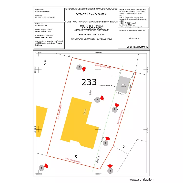 DP 2 LE GOFF. Plan de 