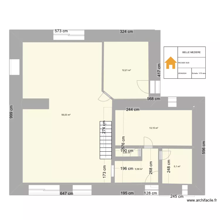 Hugo futur facade sud ok sept. Plan de Hugo futur facade sud ok sept. Plan de