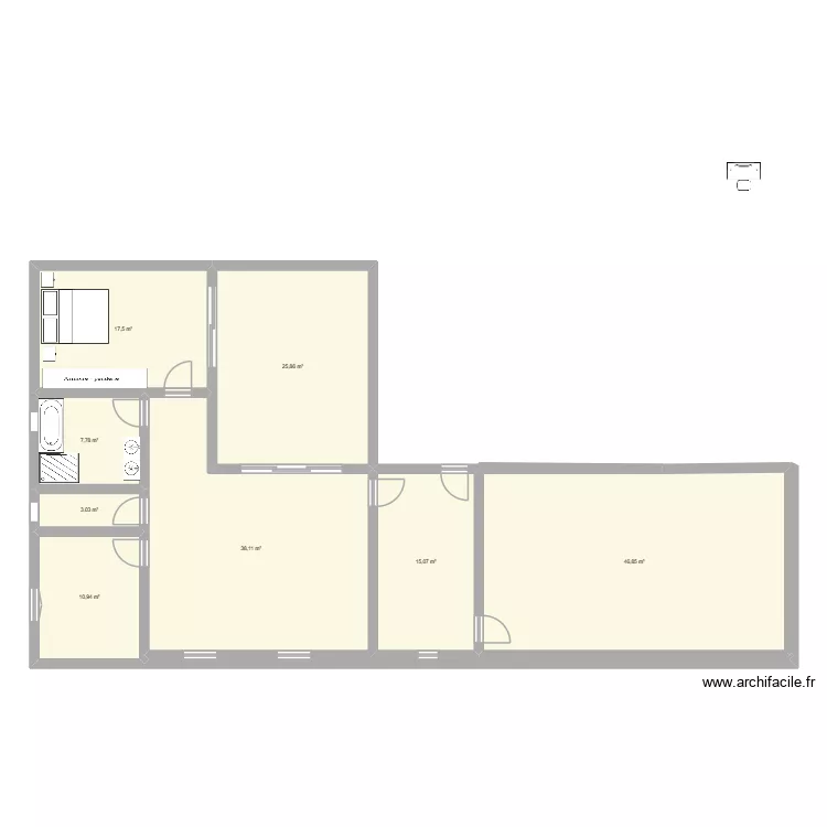 PLAN MANON ET ALEX. Plan de 8  et 165 m²
