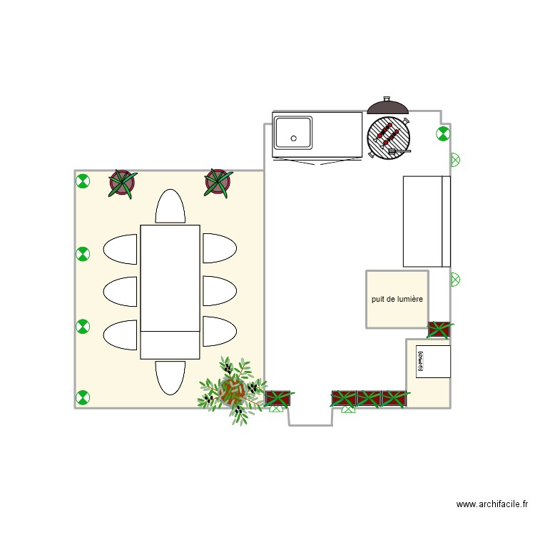 Terrasse n°2. Plan de 0 pièce et 0 m2