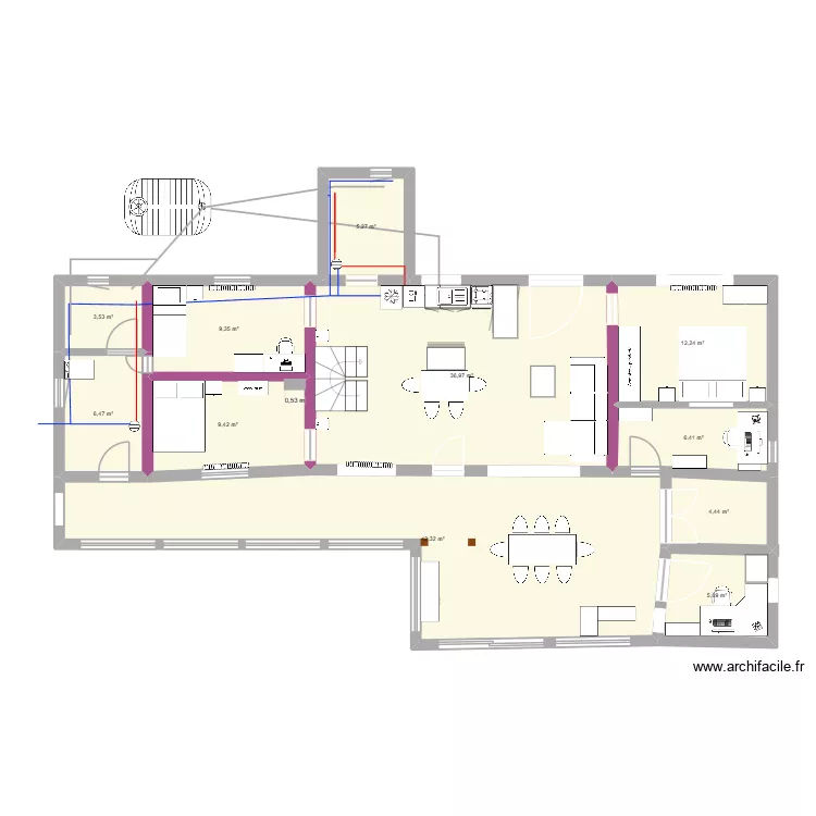 cuisine 2. Plan de 12 et 162 m² cuisine 2. Plan de 12 et 162 m²