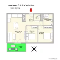 BOUYGUES T3 Villa du parc 1er &eacute;tage