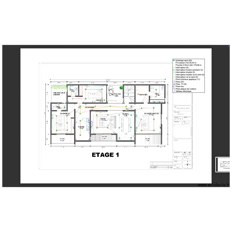 PLAN BLED 1 ETAGE. Plan de 0 pièce et 0 m2
