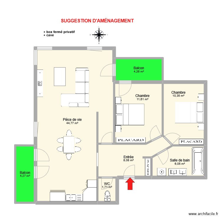 KUNTZ. Plan de 10 pièces et 282 m2