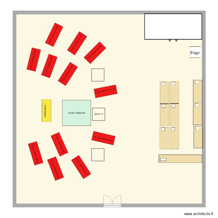 SALLE CASCADE 3. Plan de 1 pièce et 226 m2